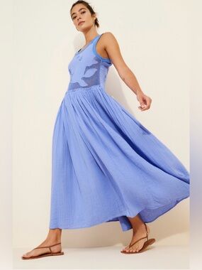 Free People pearl floral maxi dress